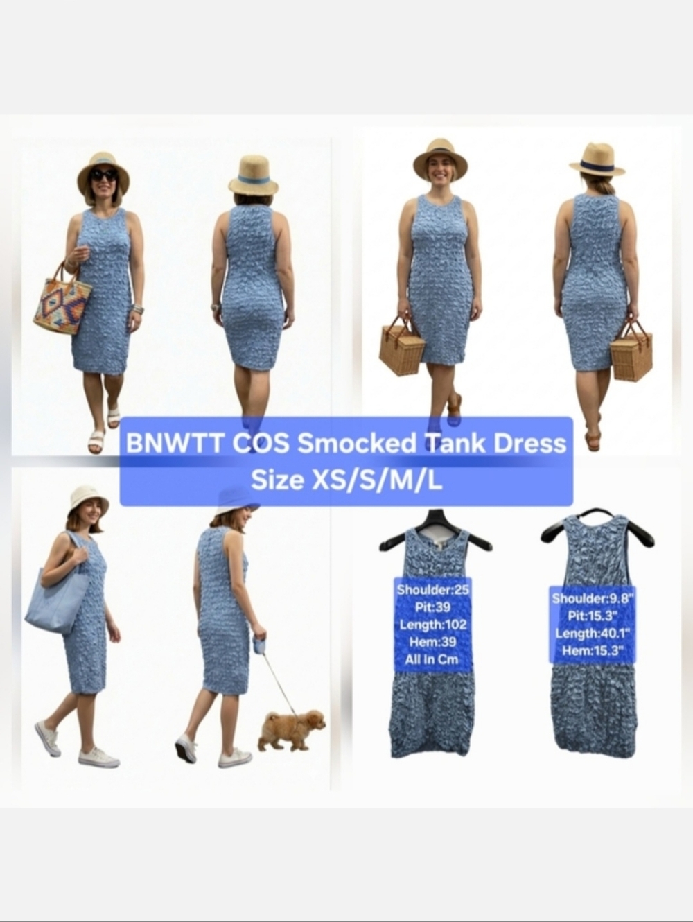 BNWTT COS Smocked Tank Dress Size XS/S/M/L